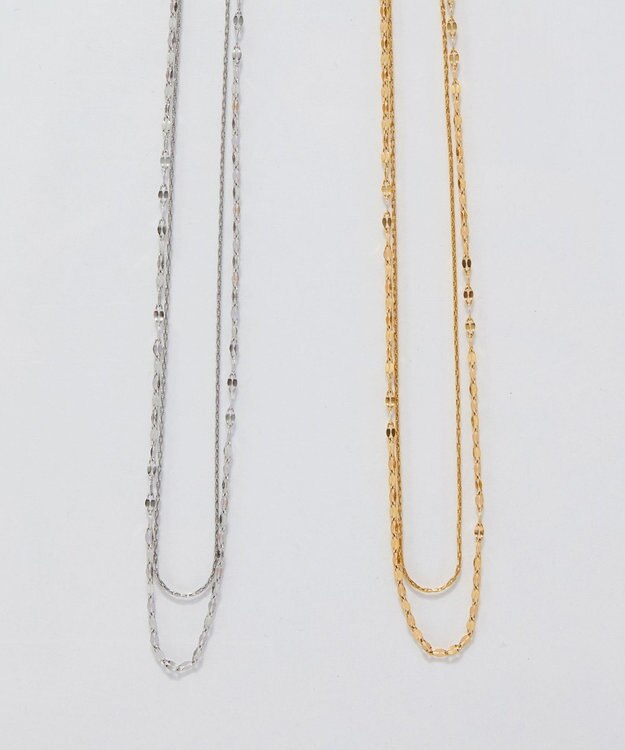 Phoebe 【金属アレルギー対応】ダブルチェーンネックレス　シルバー/サージカルステンレス シルバー
