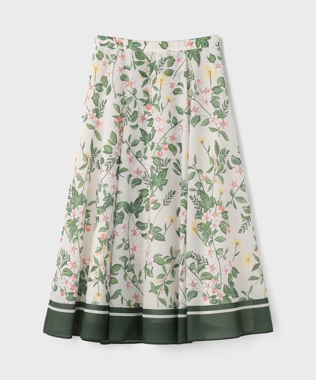 GRACE CONTINENTAL プリントタックフレアスカート キナリ