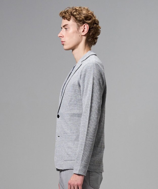 JOSEPH HOMME ドライコードムリネ　ニットジャケット ライトグレー系