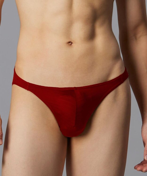 WACOAL MEN ブリーフ フロント立体設計 快適キープ 適度なフィット感 前閉じ ボーダー 下着 GF2401 /ブロス レッド