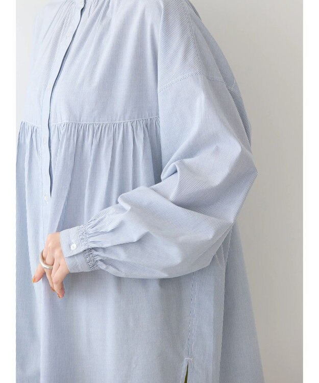 AMERICAN HOLIC サラックール／ＵＶカットフリルシャツチュニック Stripe