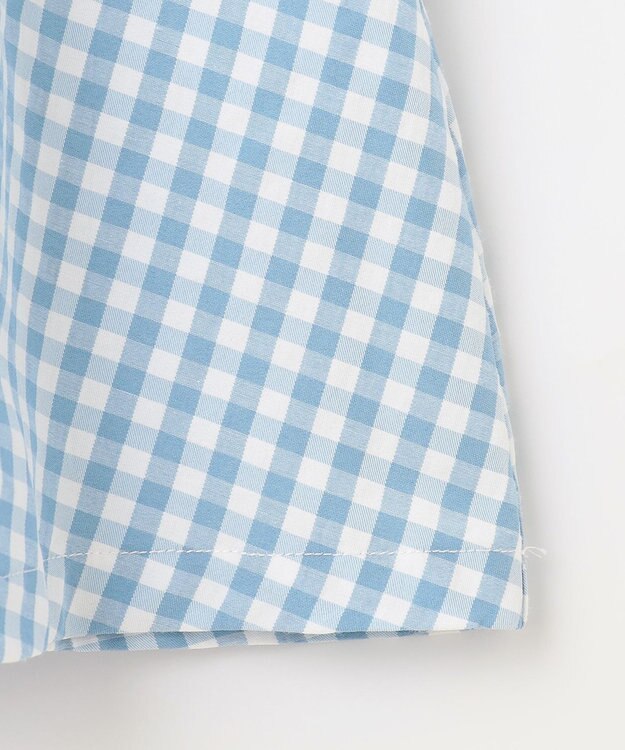 組曲 KIDS 【80-90㎝】ギンガム セットアップ ブルー系3