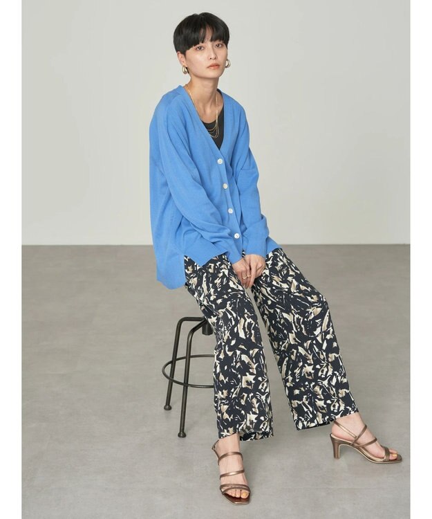 AMERICAN HOLIC ＵＶカットミディニットカーディガン Blue