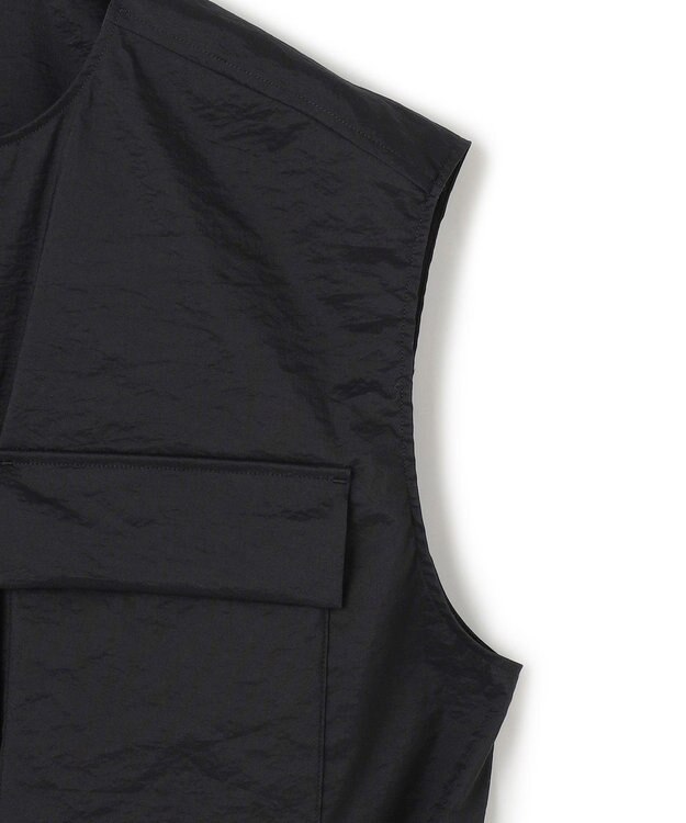 BEIGE， 【洗える】LANTANA / ビックポケットノースリーブブルゾン Black