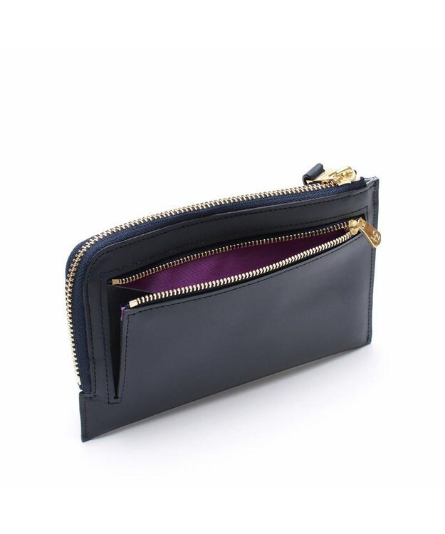 A.D.M.J. 【牛革】セブンティリリィ/オーガナイザーパース ネイビーブルー