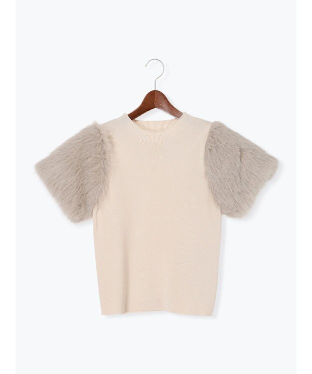 Te chichi スリーブファーニットプルオーバー《2025Autumn catalog item》 ベージュ