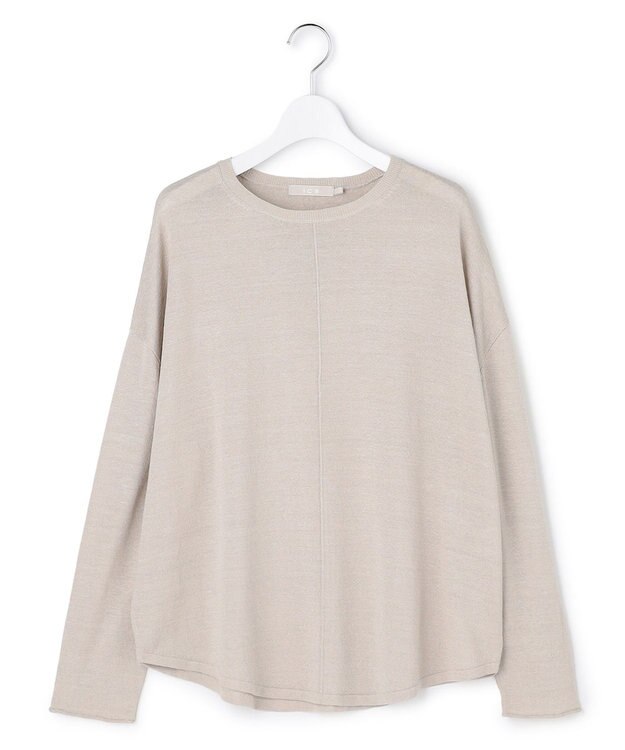 ICB 【先行予約】リネンレーヨンハイゲージ プルオーバーニット トープ