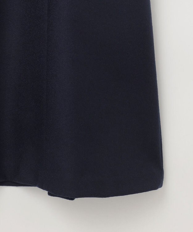 組曲 L 【WEB限定・KUMIKYOKU NAVY】ウールジョーゼット バンドカラーワンピース ネイビー系