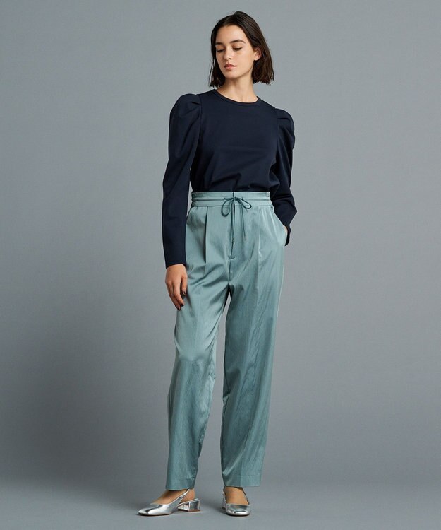 uncrave 【UVケア・接触冷感】ダブルフェイスジャージー ボリュームスリーブ カットソー(長袖)（uncrave STANDARD） ネイビー