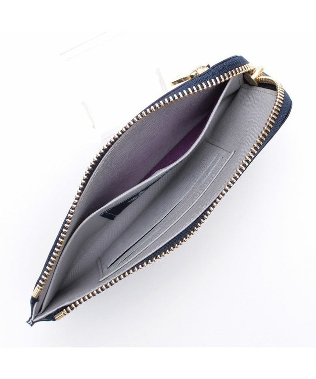 A.D.M.J. 【牛革】セブンティリリィ/オーガナイザーパース ネイビーブルー