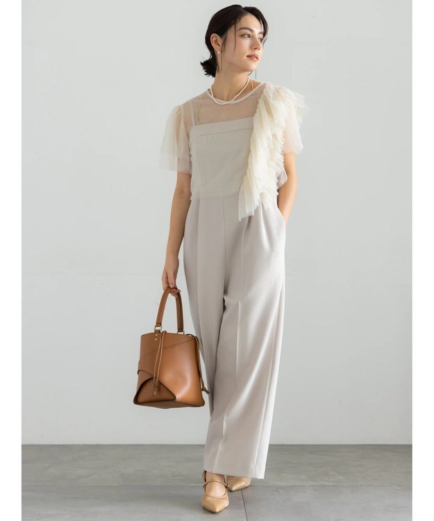 Te chichi 【セレモニーアイテム】2タックベアオールインワン（セットアップ可） ベージュ