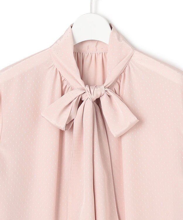 23区 S 【洗える】ドットドビーデシン ブラウス ピンク系