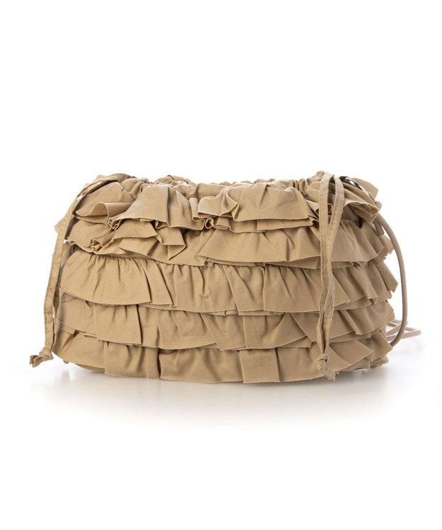 UNBILLION カシュカシュ cachecache / コットンフリルショルダー ベージュ