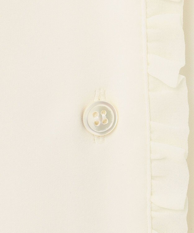 BEIGE， DANDELION / ギャザーフリルブラウス Ecru