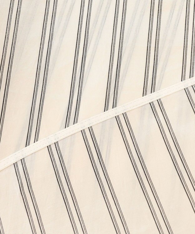 BEIGE， BOWEN / メタル釦ストライプシャツ Ecru Stripes