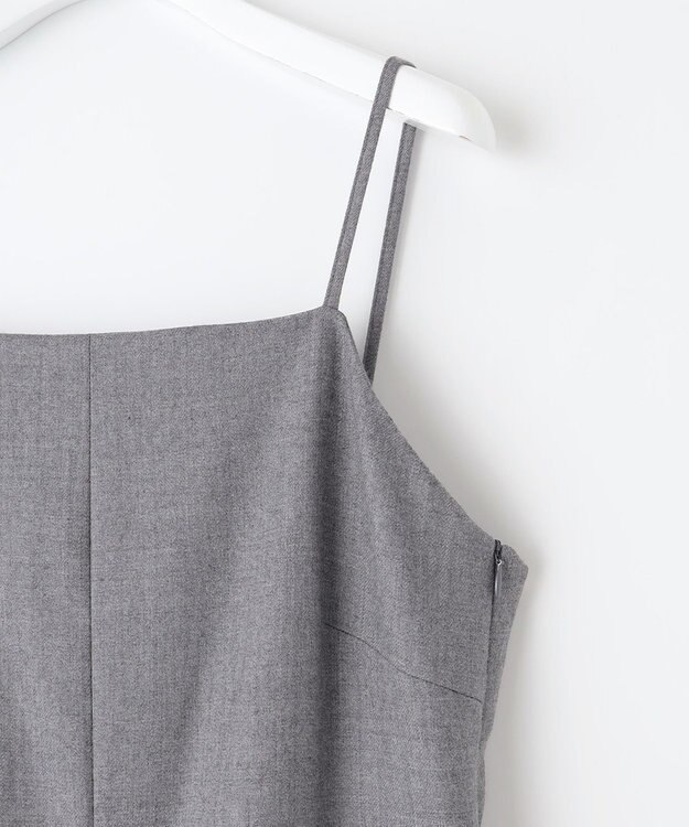 自由区 【洗える】ウォッシャブルウールサキソニー コンビネゾン TOPグレー