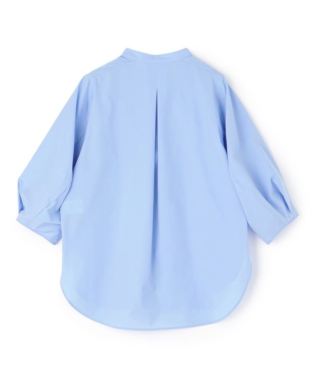 UNFILO FINE MOVE バンドカラーシャツ サックス