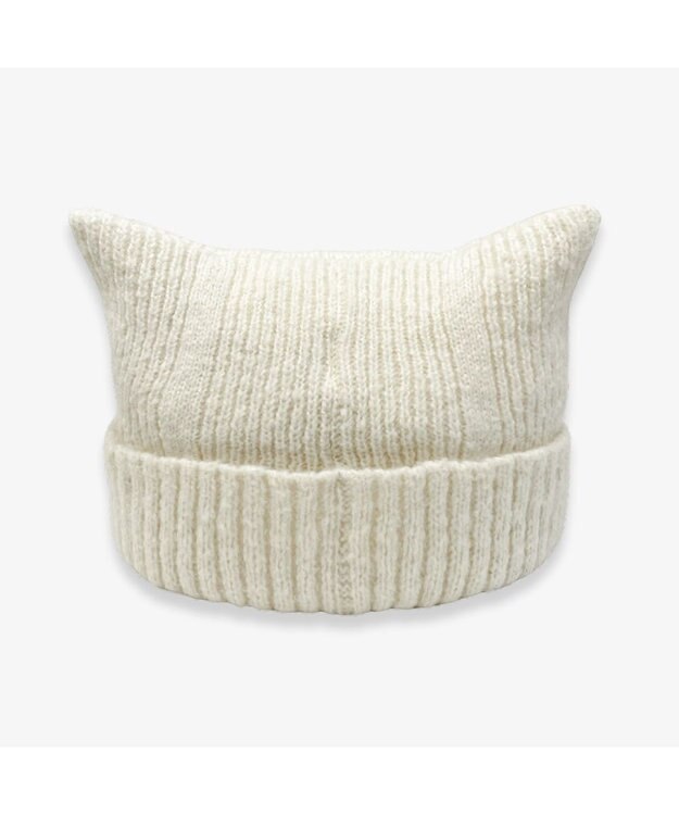 林八百吉商店 un chapeau  ネコ耳ニットワッチ アイボリー