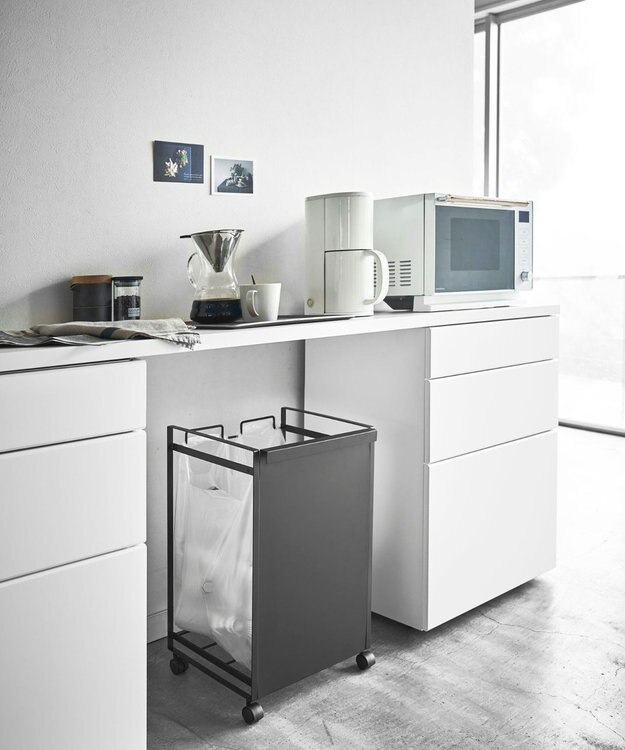 tower 目隠し分別ダストワゴン タワー 2分別  ブラック ブラック