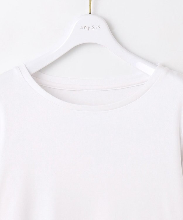 ANY SIS S スムースコンビペプラム カットソー オフドビー