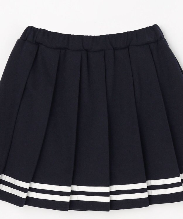 ANY KIDS 【洗濯機可能/吸汗速乾】ドライタッチ プリーツスカパン ネイビー