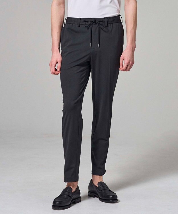 JOSEPH HOMME 【高機能素材】ソーラメントストレッチ　ドロスト付テーパードパンツ / PEGG CONVERTIBLE ブラック系