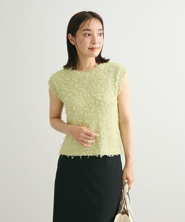 Green Parks ・ｓｗｉｎｇ　ｂｙ　チュールヤーンプルオーバー Light Yellow