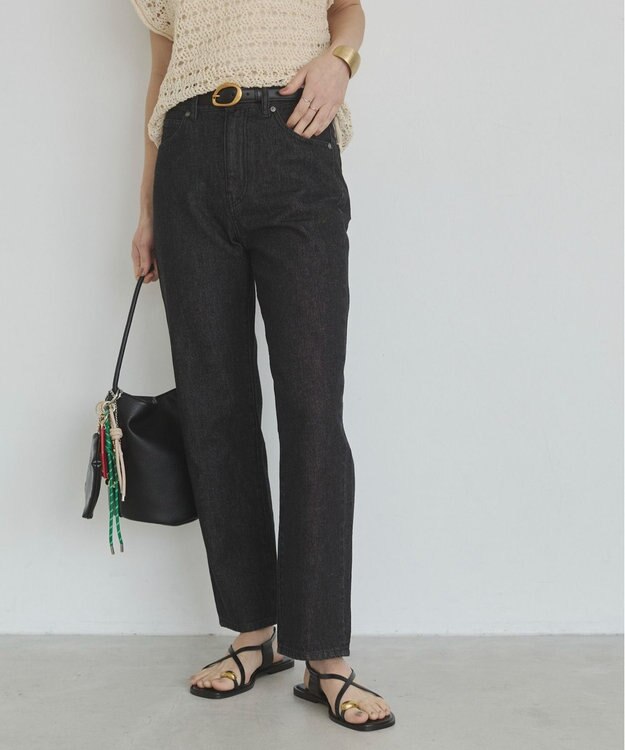 WEGO 【ANGIE VINTAGE/SMLサイズ展開】ストレートデニムパンツ ブラック