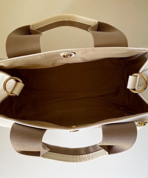 Hekhèr Le Style de Vie 新色追加【日本製 / 2WAY】PUコートコットンキャンバス トートバッグ medium ホワイト