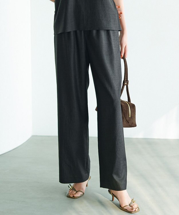 洗える】トリアセスラブストレッチ ワイド パンツ / 23区