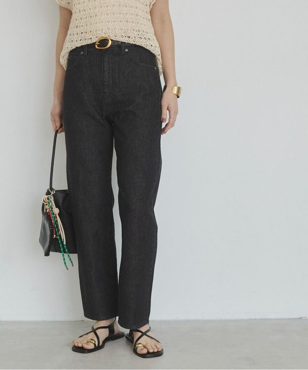 WEGO 【ANGIE VINTAGE/SMLサイズ展開】ストレートデニムパンツ ブラック