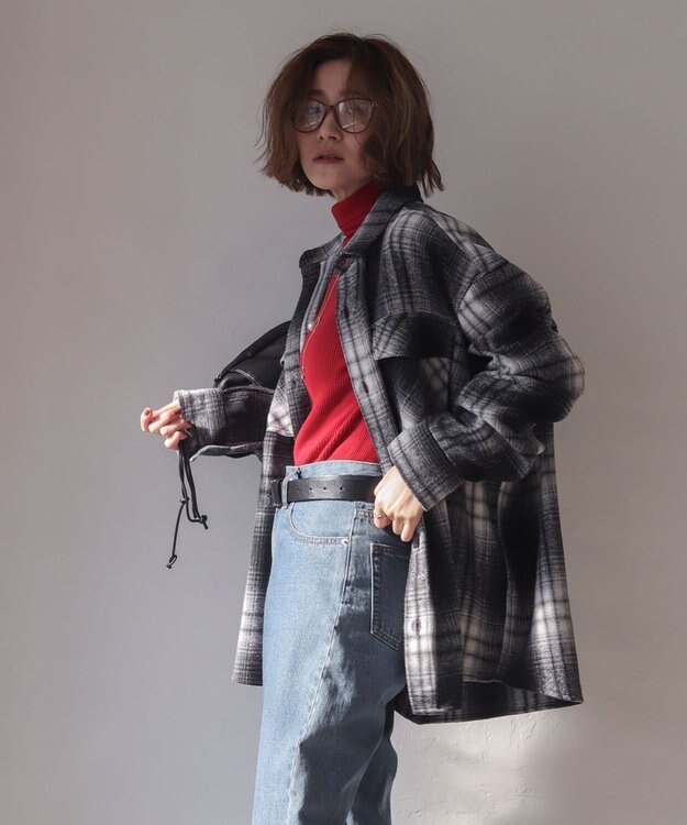 WEGO 【2025年秋冬新作/ユニセックス着用ITEM/SMLサイズ展開】ヘビーネルチェックシャツ（LS） 柄1