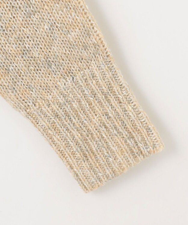 J.PRESS LADIES 【洗える】WARMY LUREX Vネック ニット ベージュ系