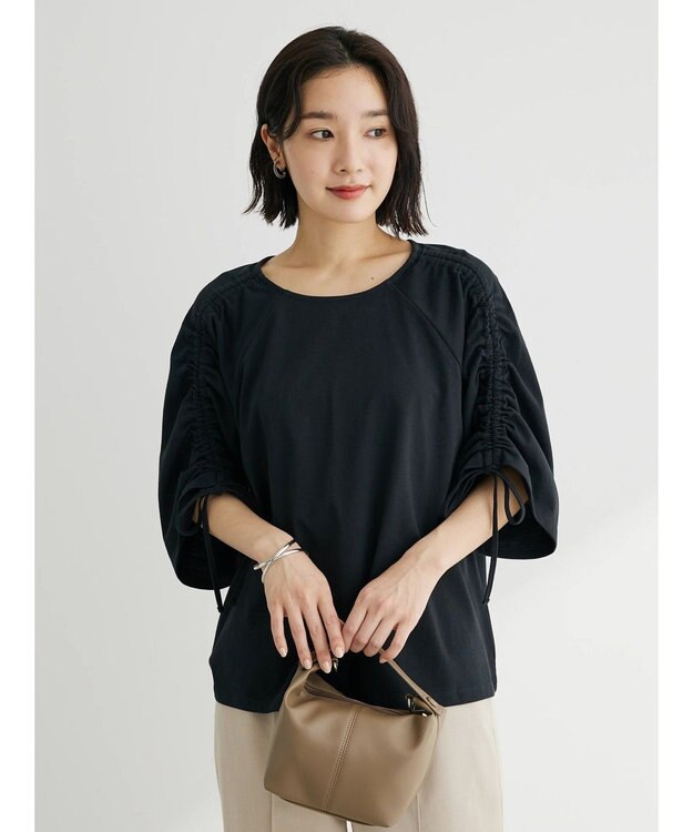 Green Parks 袖ドロストプルオーバー Black