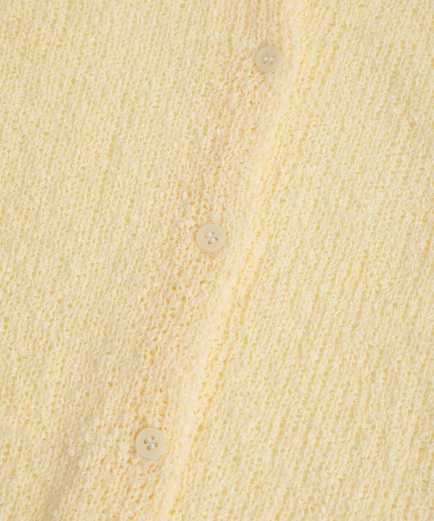 CRAFT STANDARD BOUTIQUE ブークレヤーン衿付きニットカーディガン Light Yellow