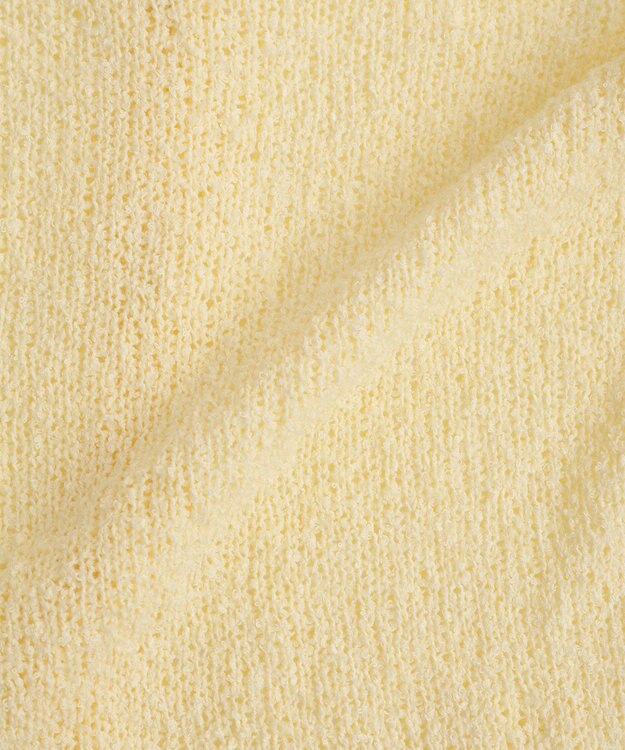 CRAFT STANDARD BOUTIQUE ブークレヤーン衿付きニットカーディガン Light Yellow