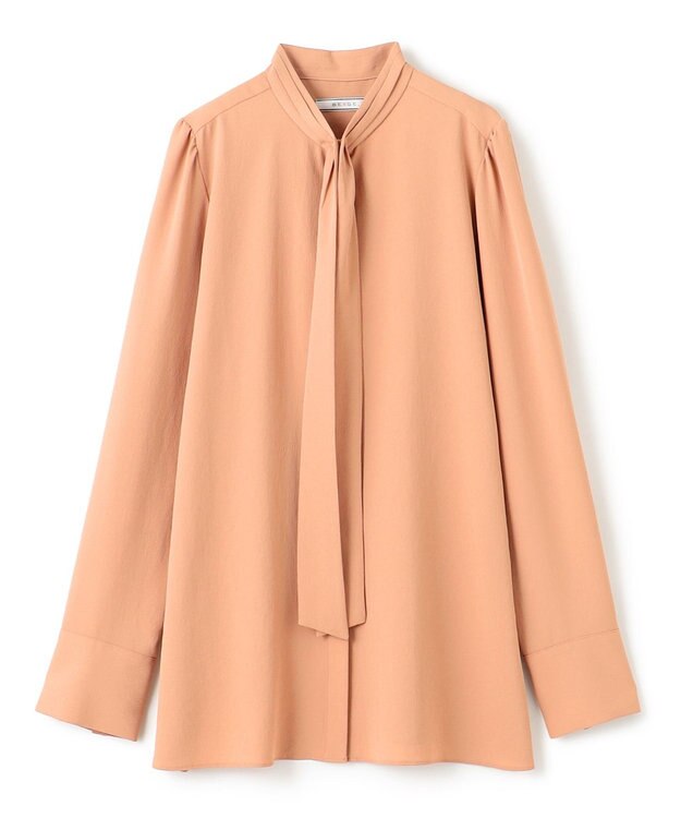 BEIGE， 【WEB限定・洗える】MIRABEAU / 2WAYストレッチボウタイブラウス D Nude