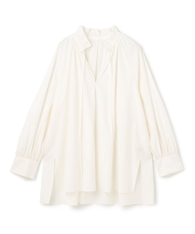 UNFILO ギャザーオーバーブラウス オフ