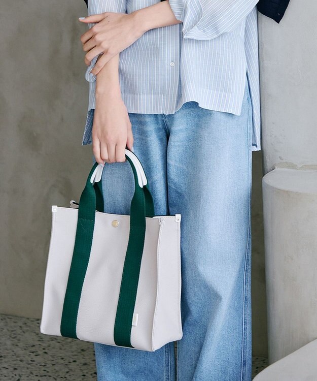 TOPKAPI 【Breath TOPKAPI】NEO CANVAS ネオキャンバス カラーハンドル ミニ トートバッグ サンドグレー