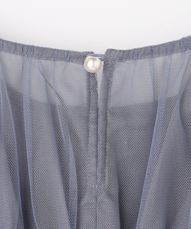 ANY SIS 【Lily Calin】チュールレイヤードパンツ ドレス ブルーグレー×グレー