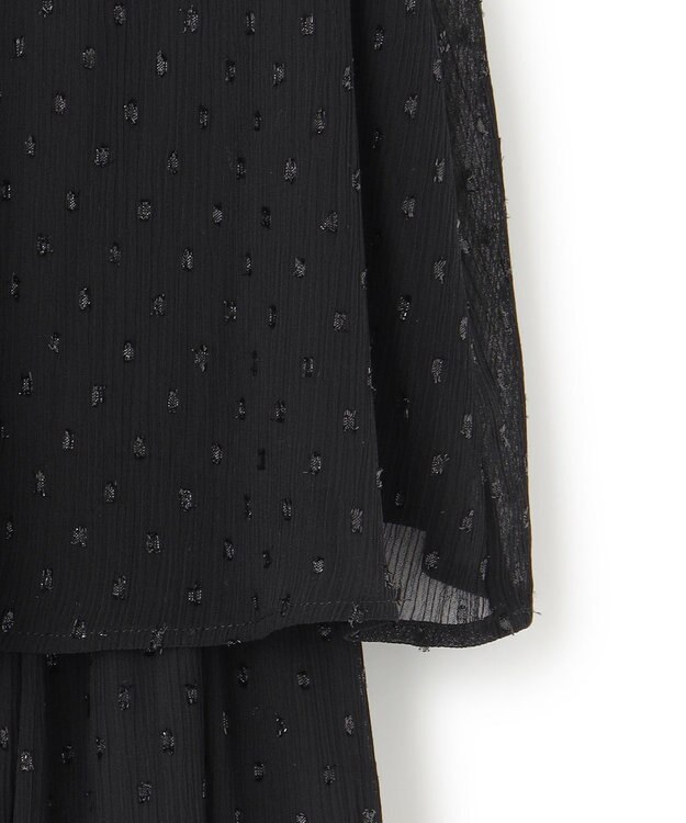 23区 【APPLAUDIR】ドットシアークレープ ドレス ブラック系