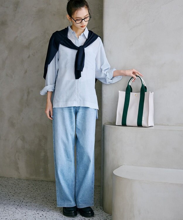 TOPKAPI 【Breath TOPKAPI】NEO CANVAS ネオキャンバス カラーハンドル ミニ トートバッグ サンドグレー