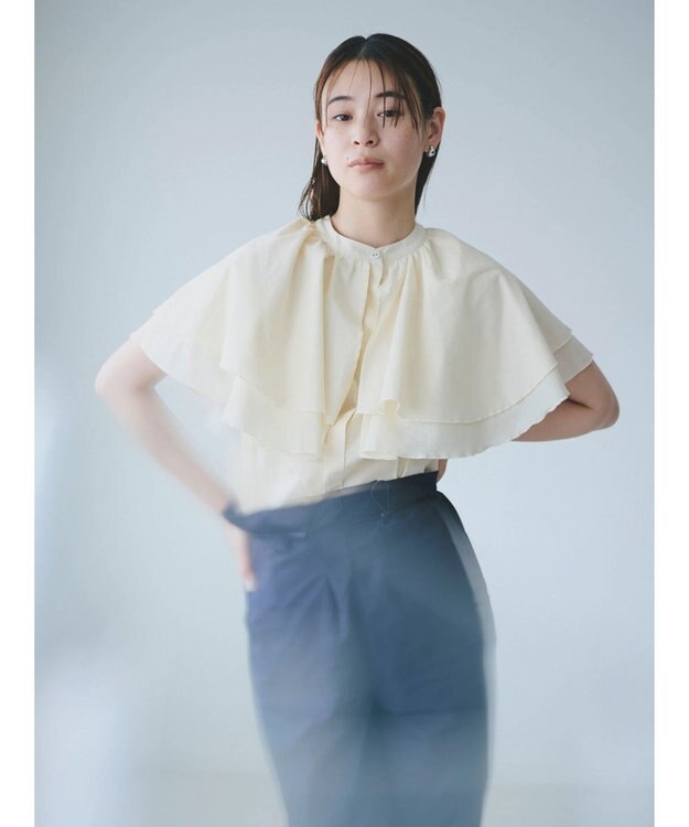 Green Parks ＫＢＦ　フリルブラウス Ivory