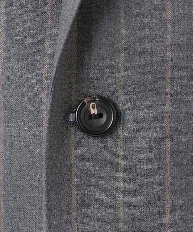 GOTAIRIKU 【CANONICO/カノニコ】 リベンジ 150's 通年スーツ（グレー×ストライプ） ライトグレー系1