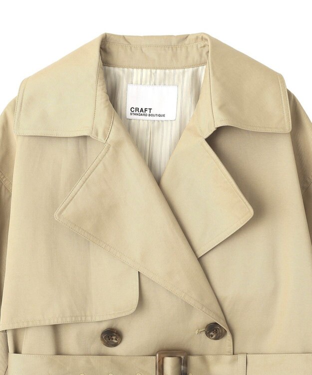 CRAFT STANDARD BOUTIQUE ワイドカフスミディトレンチコート Beige