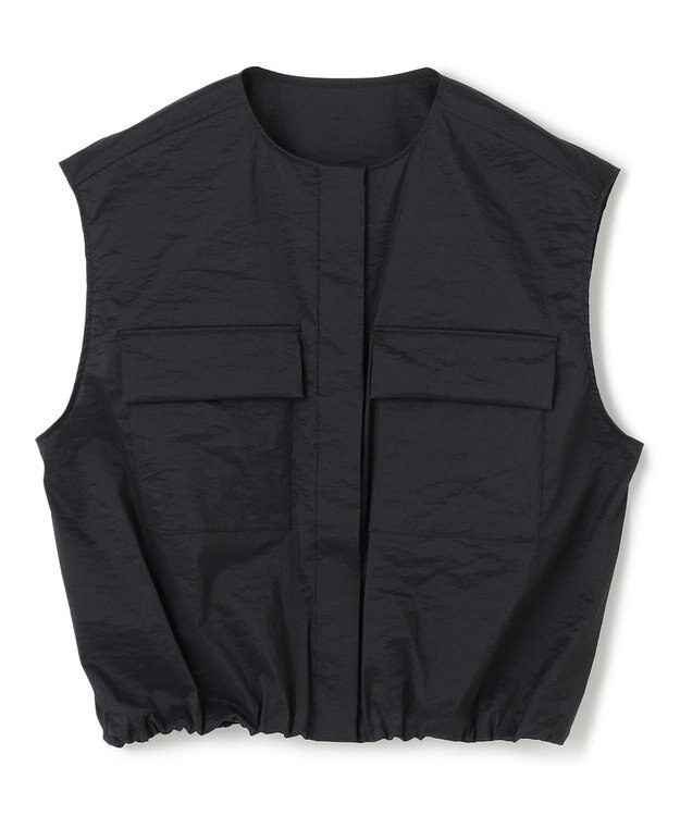 BEIGE， 【洗える】LANTANA / ビックポケットノースリーブブルゾン Black