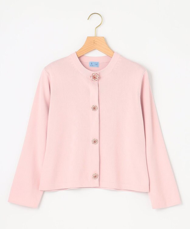 組曲 S 【組曲×setsuko sagittaire】ビジューボタンカーディガン ピンク系