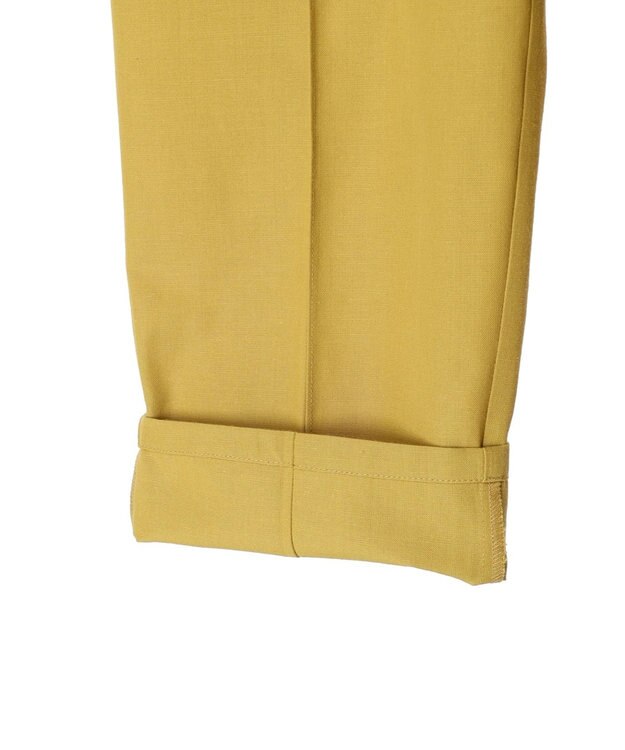 Green Parks 綿麻混イージーテーパードパンツ Yellow