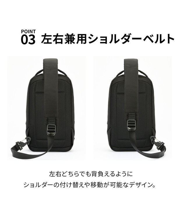 ACE BAGS & LUGGAGE ace. ラグレンティスクロスX ボディバッグ  8.0インチタブレット 高強度 高撥水 20064 エース ブラック