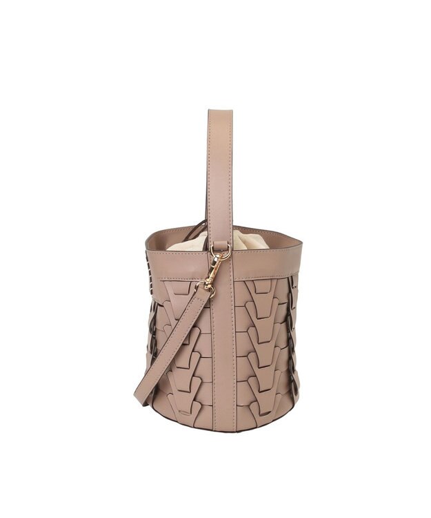LA BAGAGERIE 【veganview】v piece mesh bucket bag グレージュ